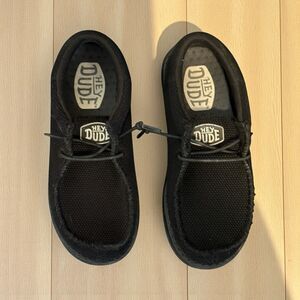 Hey Dude Wally Youth Funk Mono Slip On Shoes Youth Size 1 Black